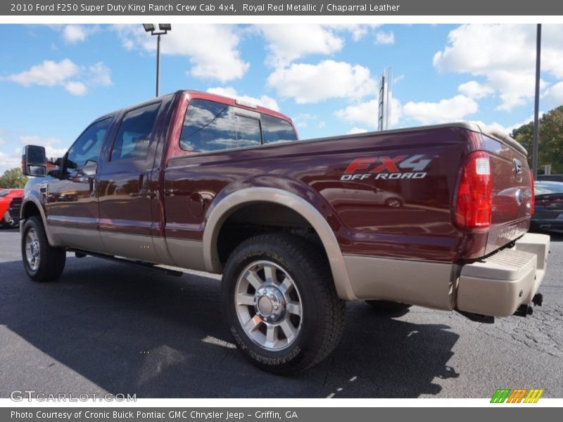 Royal Red Metallic / Chaparral Leather 2010 Ford F250 Super Duty King Ranch Crew Cab 4x4