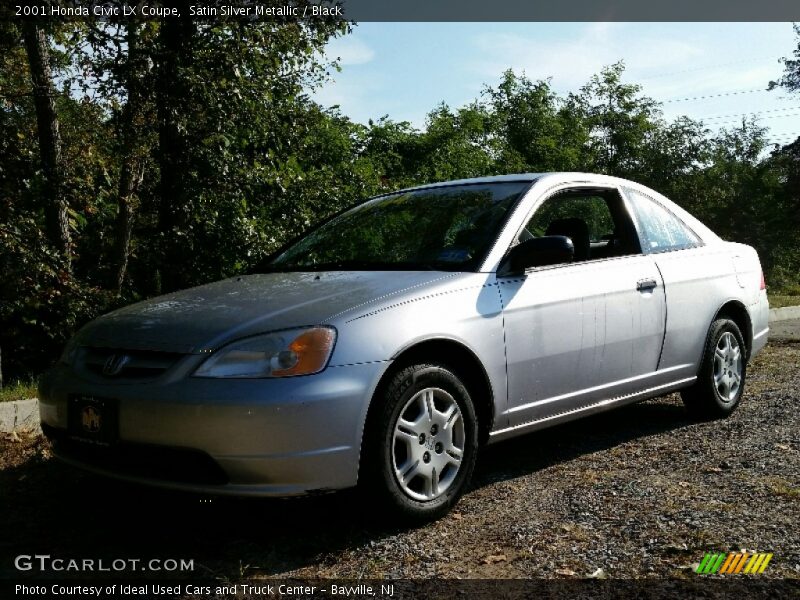 Satin Silver Metallic / Black 2001 Honda Civic LX Coupe
