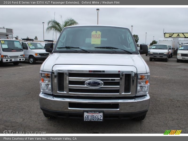 Oxford White / Medium Flint 2010 Ford E Series Van E350 XLT Passenger Extended