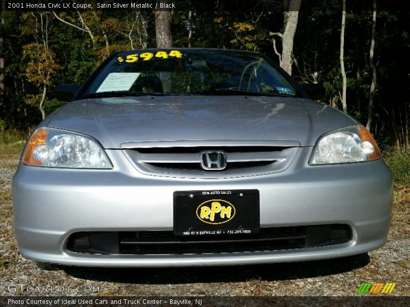 Satin Silver Metallic / Black 2001 Honda Civic LX Coupe