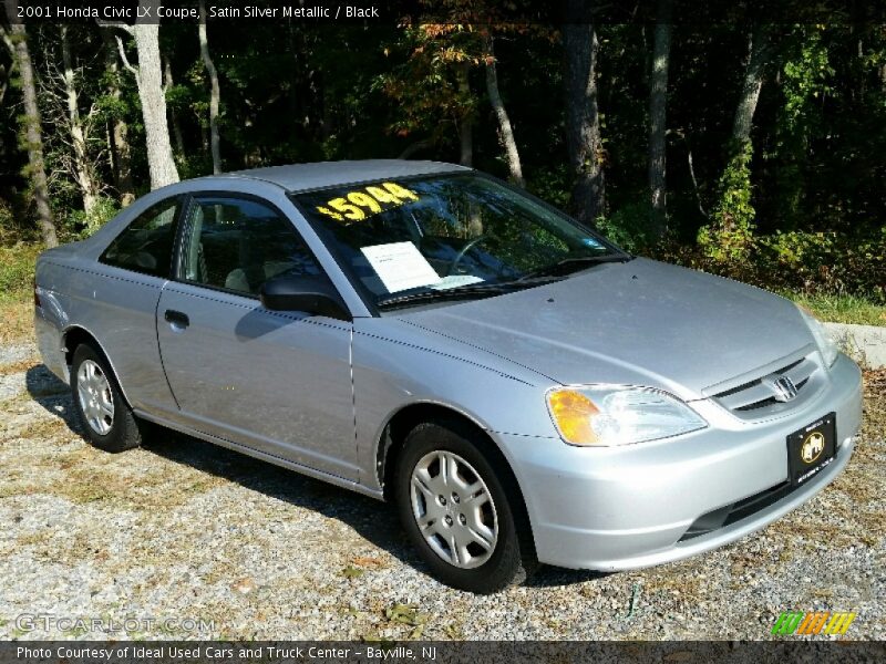 Satin Silver Metallic / Black 2001 Honda Civic LX Coupe