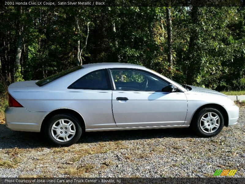 Satin Silver Metallic / Black 2001 Honda Civic LX Coupe
