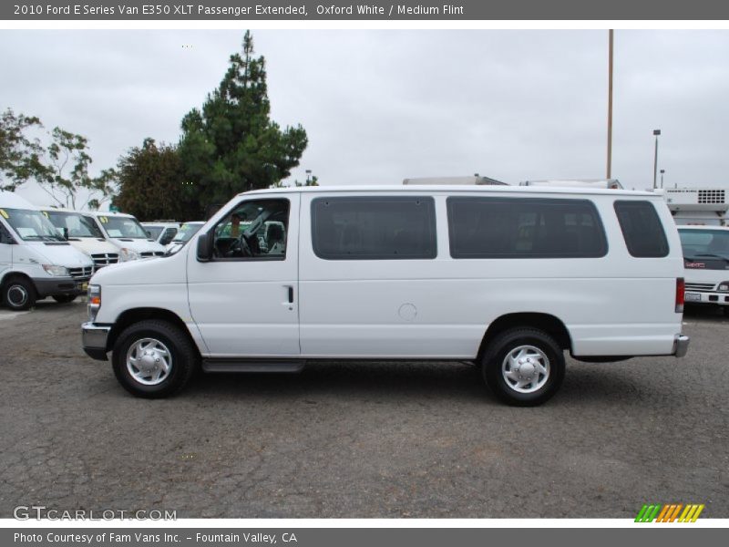 Oxford White / Medium Flint 2010 Ford E Series Van E350 XLT Passenger Extended
