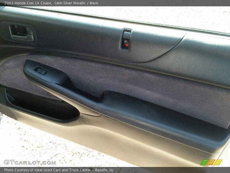 Satin Silver Metallic / Black 2001 Honda Civic LX Coupe