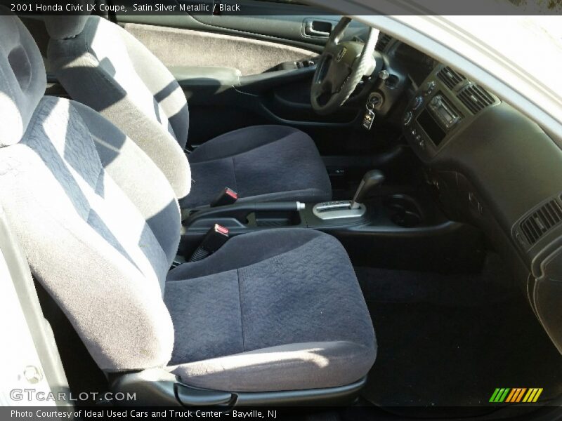Satin Silver Metallic / Black 2001 Honda Civic LX Coupe