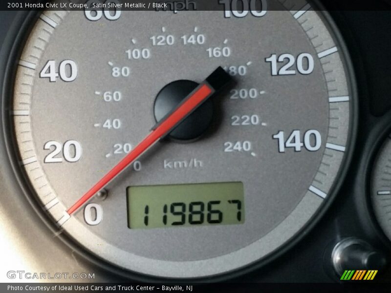 Satin Silver Metallic / Black 2001 Honda Civic LX Coupe