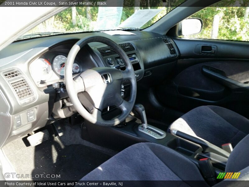 Satin Silver Metallic / Black 2001 Honda Civic LX Coupe