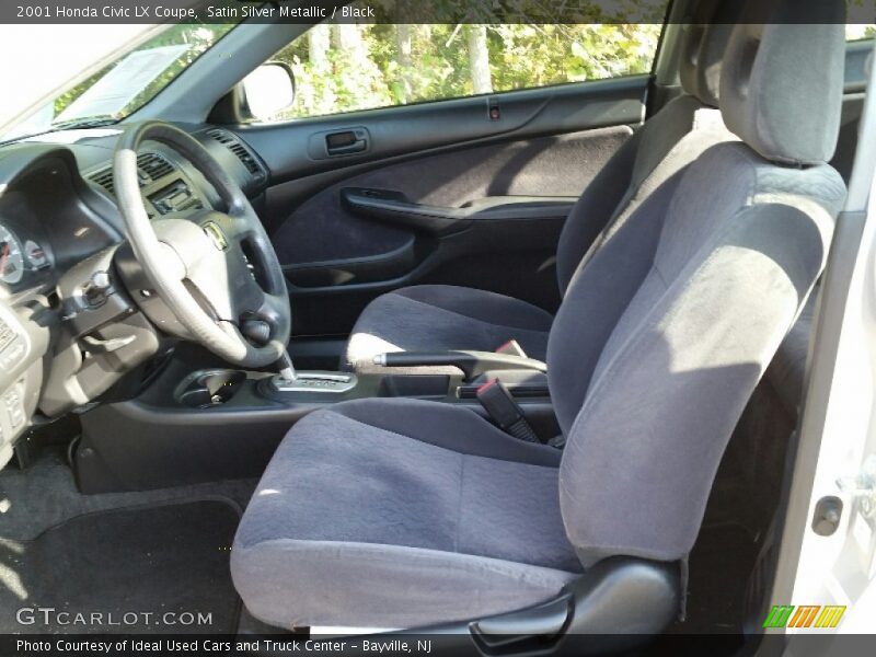 Satin Silver Metallic / Black 2001 Honda Civic LX Coupe