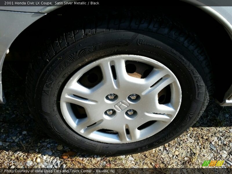 Satin Silver Metallic / Black 2001 Honda Civic LX Coupe