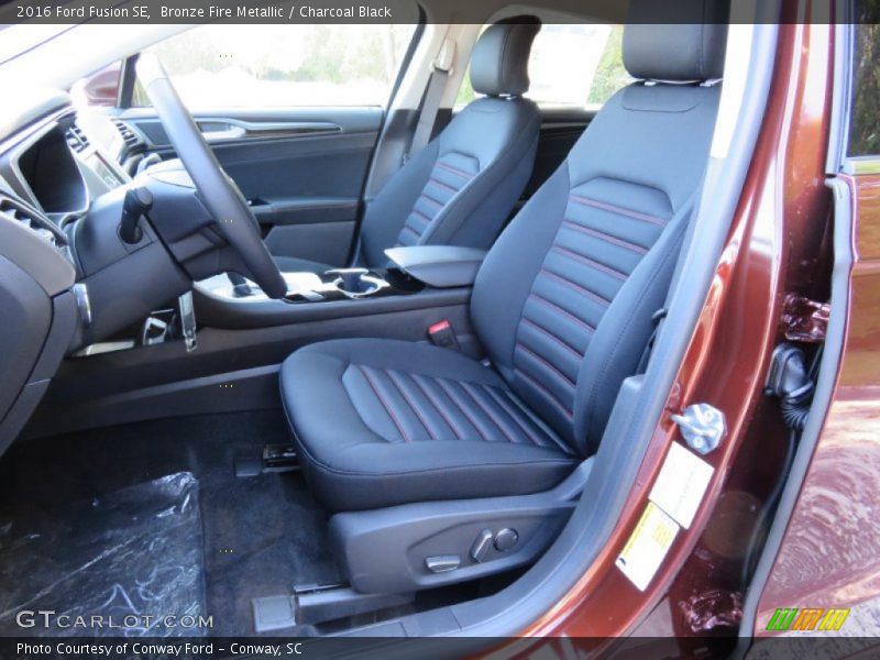 Bronze Fire Metallic / Charcoal Black 2016 Ford Fusion SE