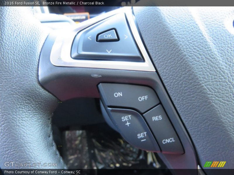 Bronze Fire Metallic / Charcoal Black 2016 Ford Fusion SE