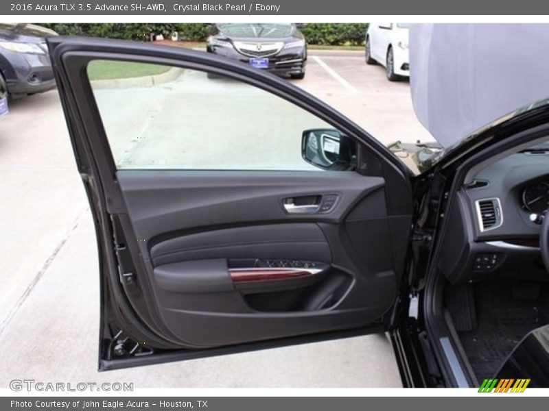 Crystal Black Pearl / Ebony 2016 Acura TLX 3.5 Advance SH-AWD