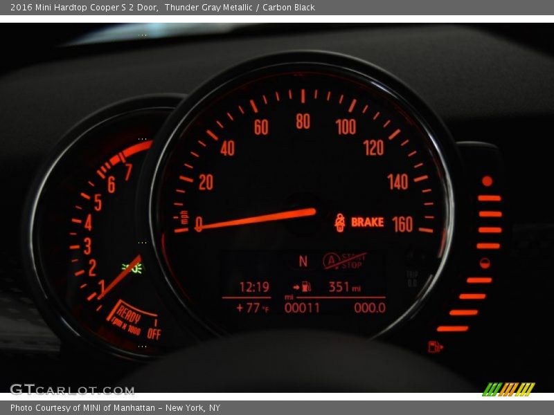 Thunder Gray Metallic / Carbon Black 2016 Mini Hardtop Cooper S 2 Door
