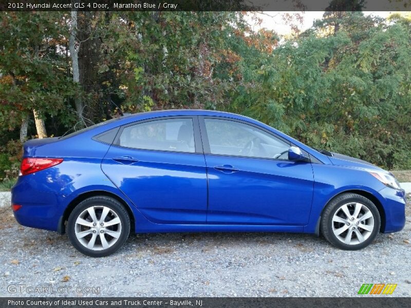 Marathon Blue / Gray 2012 Hyundai Accent GLS 4 Door