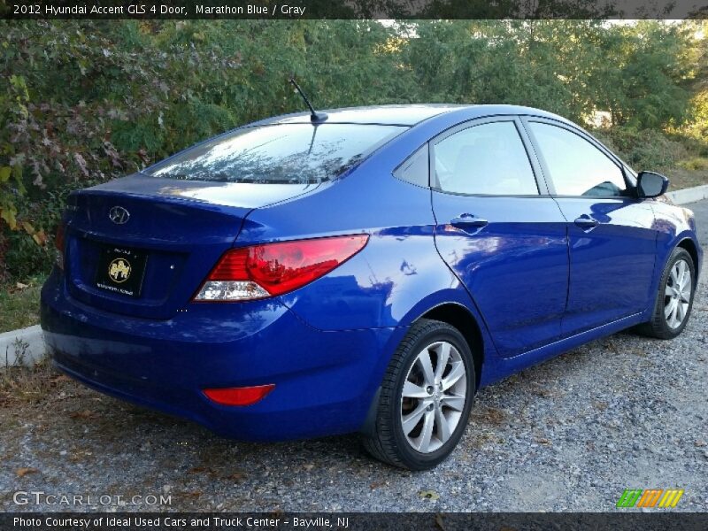 Marathon Blue / Gray 2012 Hyundai Accent GLS 4 Door