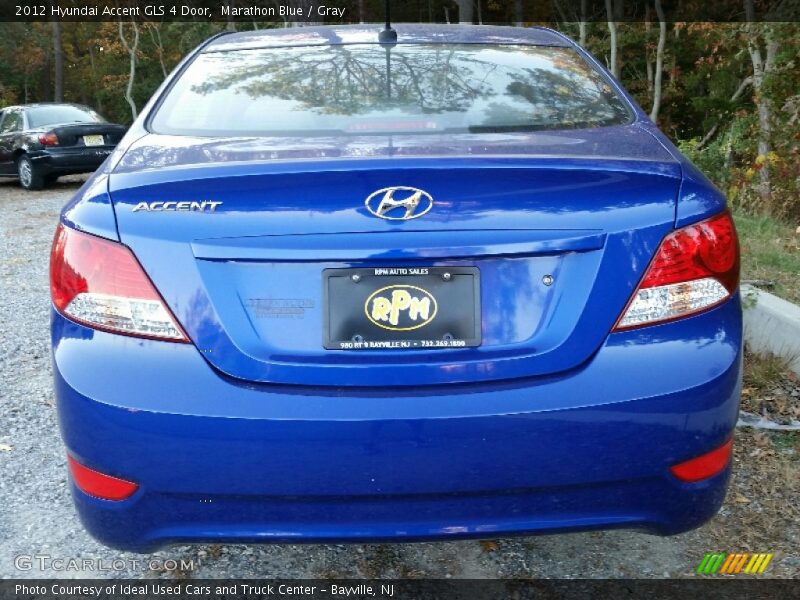 Marathon Blue / Gray 2012 Hyundai Accent GLS 4 Door
