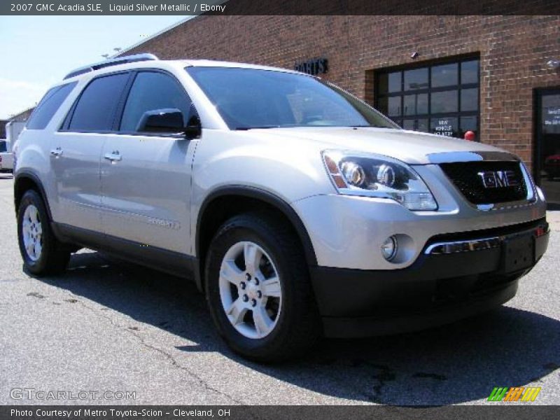 Liquid Silver Metallic / Ebony 2007 GMC Acadia SLE