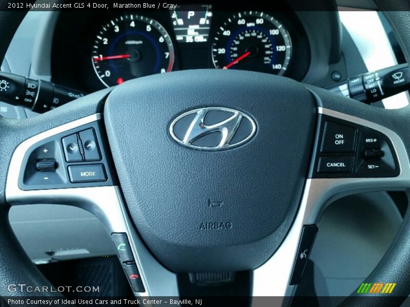Marathon Blue / Gray 2012 Hyundai Accent GLS 4 Door