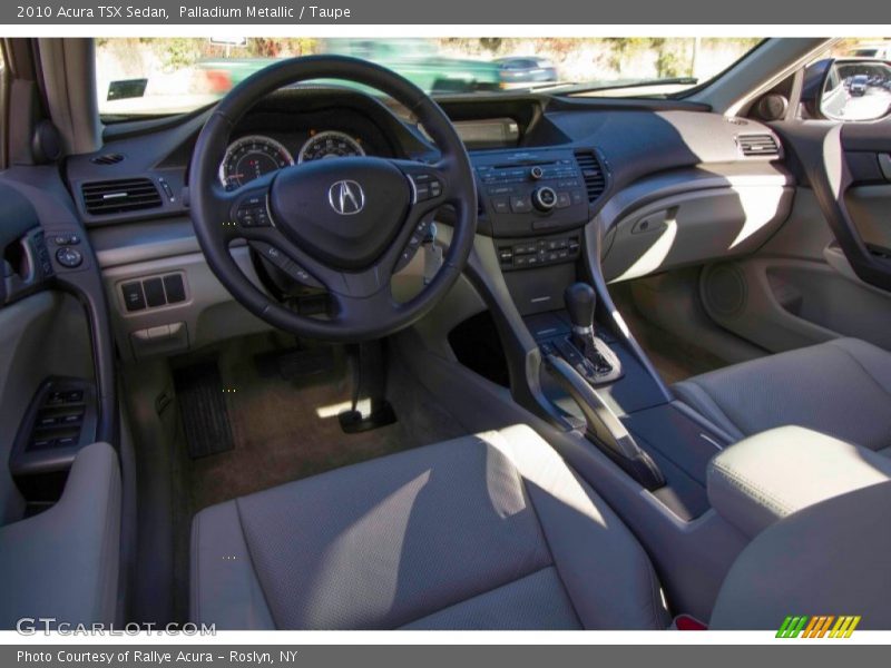 Palladium Metallic / Taupe 2010 Acura TSX Sedan