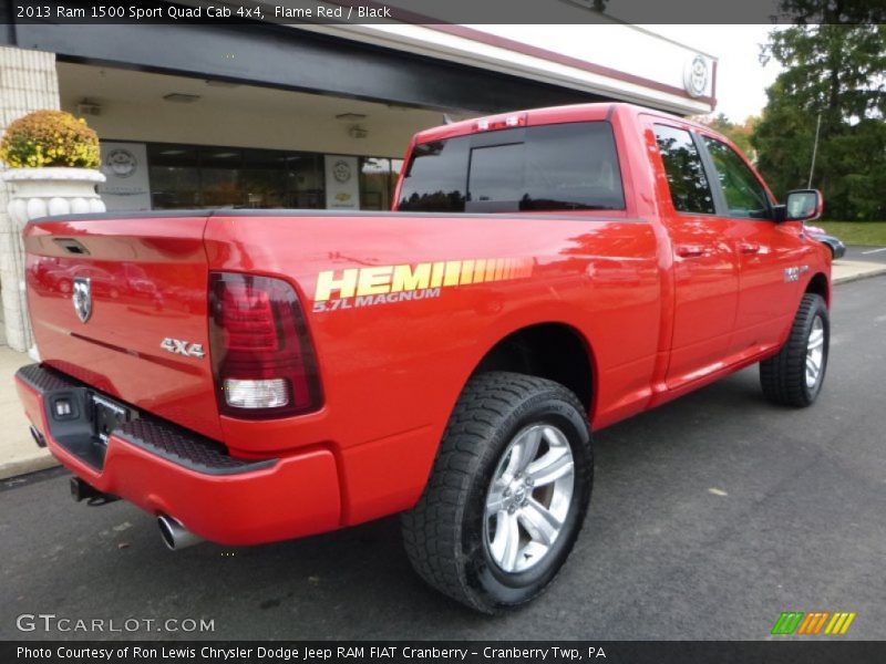 Flame Red / Black 2013 Ram 1500 Sport Quad Cab 4x4
