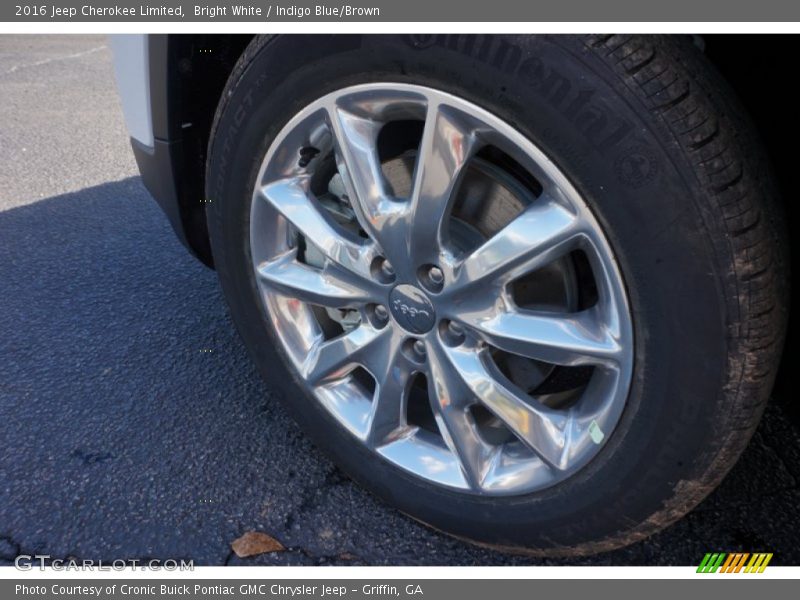 Bright White / Indigo Blue/Brown 2016 Jeep Cherokee Limited