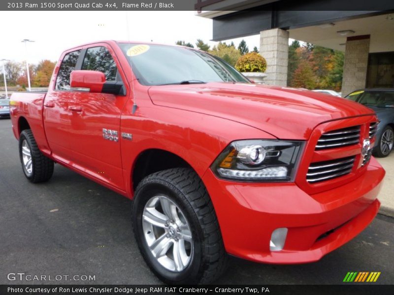 Flame Red / Black 2013 Ram 1500 Sport Quad Cab 4x4