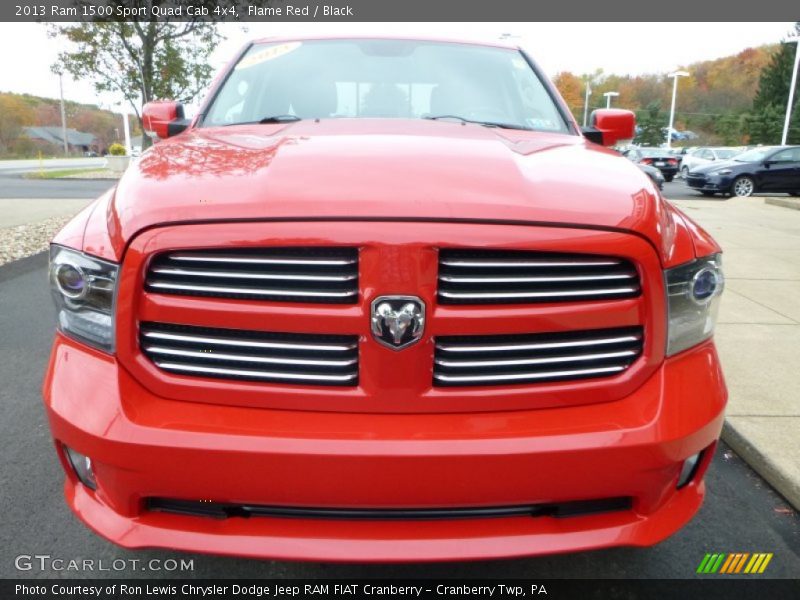 Flame Red / Black 2013 Ram 1500 Sport Quad Cab 4x4