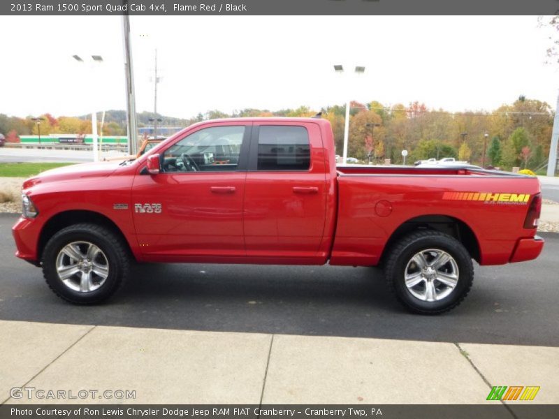 Flame Red / Black 2013 Ram 1500 Sport Quad Cab 4x4