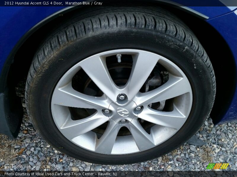 Marathon Blue / Gray 2012 Hyundai Accent GLS 4 Door