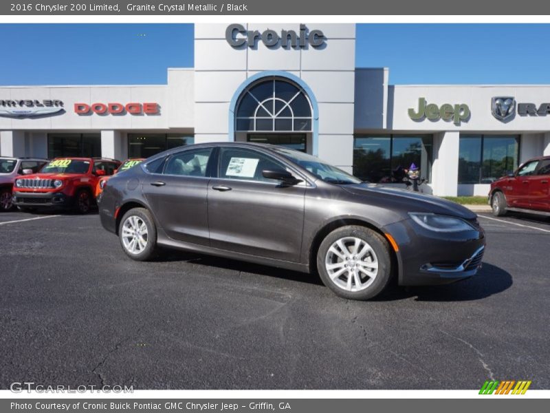 Granite Crystal Metallic / Black 2016 Chrysler 200 Limited