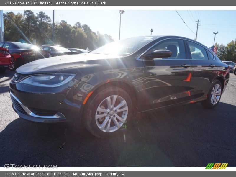 Granite Crystal Metallic / Black 2016 Chrysler 200 Limited