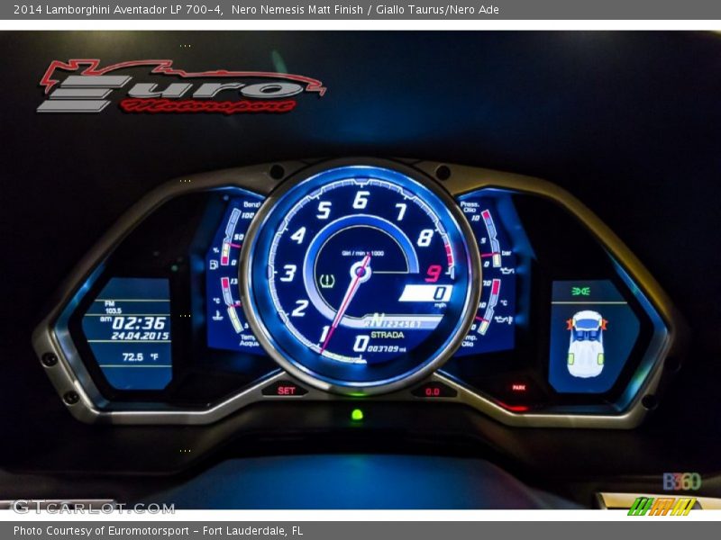 Nero Nemesis Matt Finish / Giallo Taurus/Nero Ade 2014 Lamborghini Aventador LP 700-4