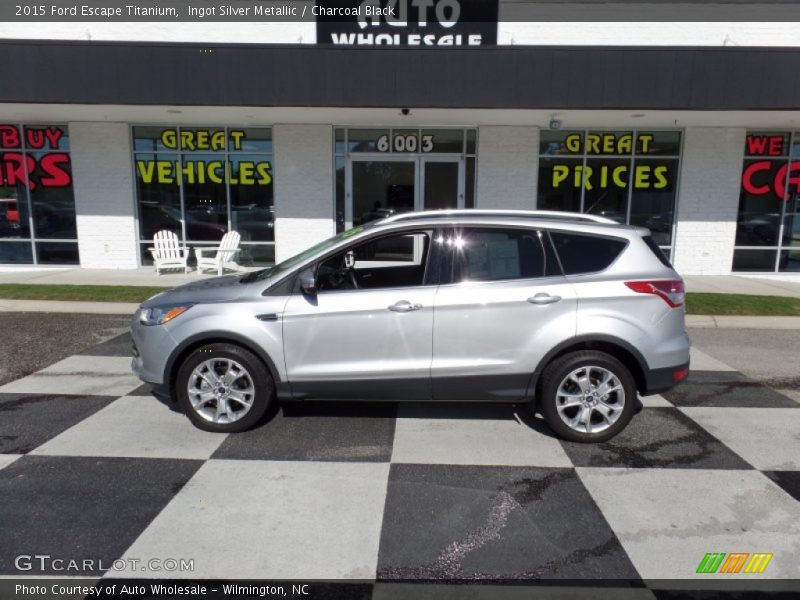 Ingot Silver Metallic / Charcoal Black 2015 Ford Escape Titanium