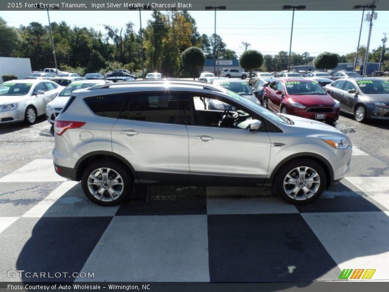 Ingot Silver Metallic / Charcoal Black 2015 Ford Escape Titanium