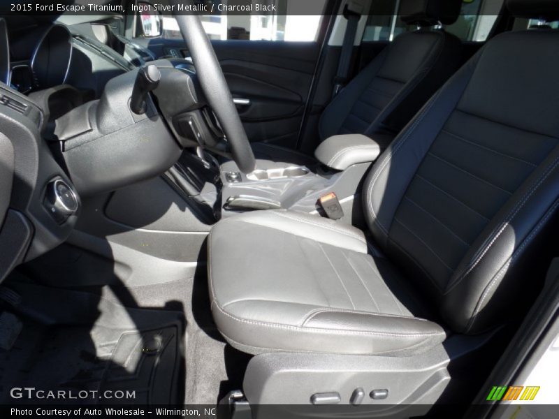 Ingot Silver Metallic / Charcoal Black 2015 Ford Escape Titanium