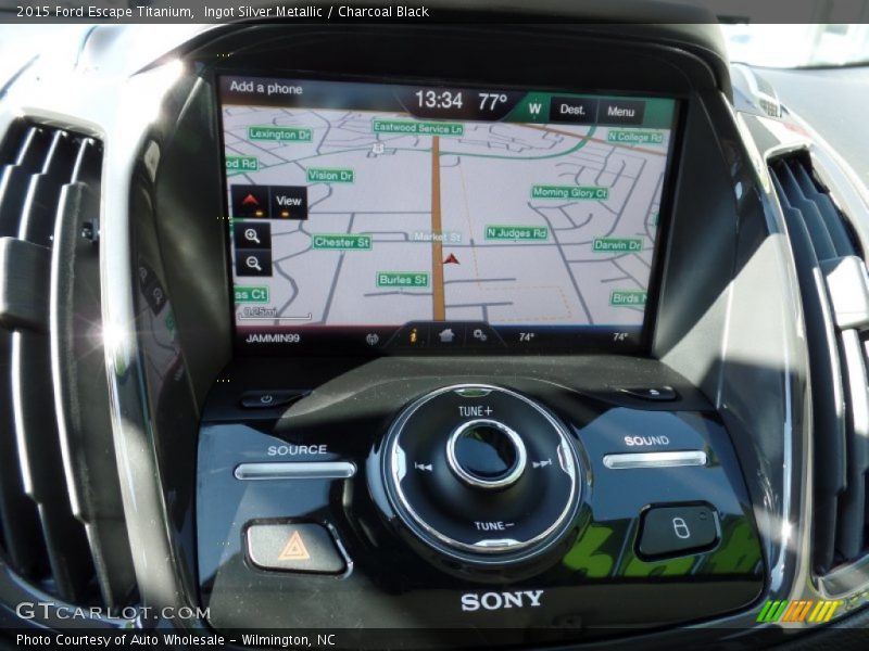 Ingot Silver Metallic / Charcoal Black 2015 Ford Escape Titanium