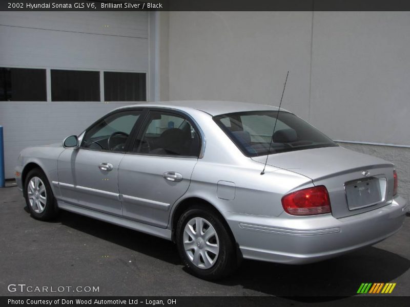 Brilliant Silver / Black 2002 Hyundai Sonata GLS V6