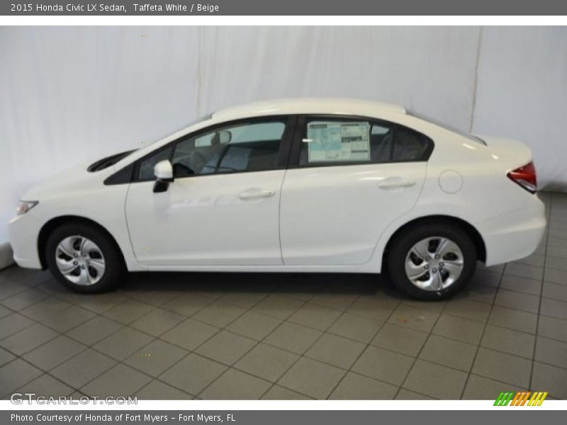 Taffeta White / Beige 2015 Honda Civic LX Sedan