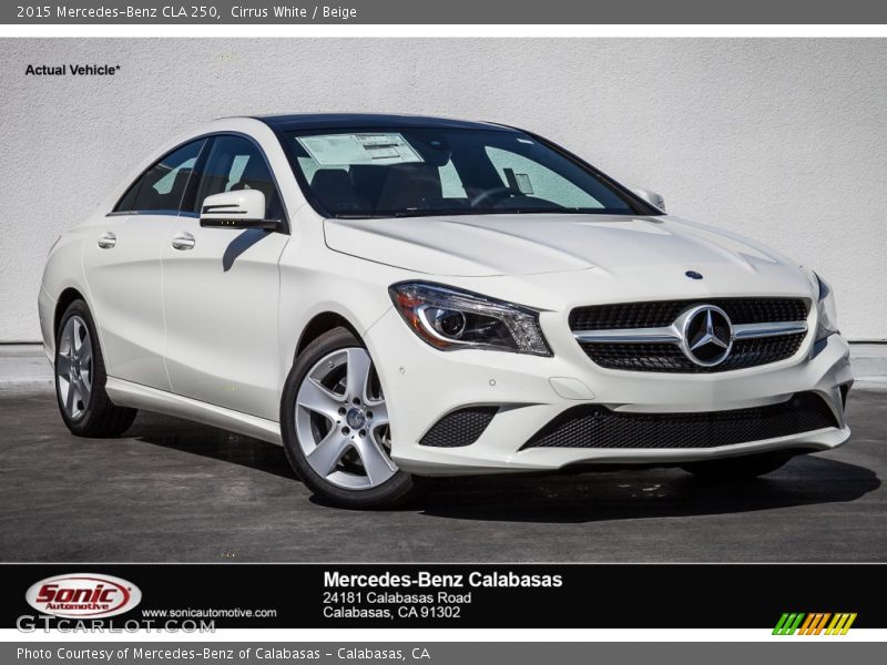 Cirrus White / Beige 2015 Mercedes-Benz CLA 250