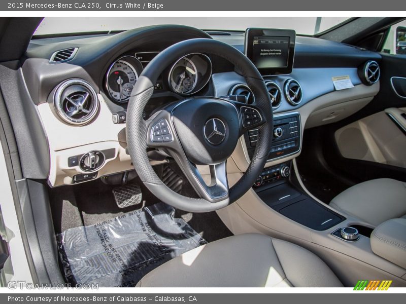 Cirrus White / Beige 2015 Mercedes-Benz CLA 250