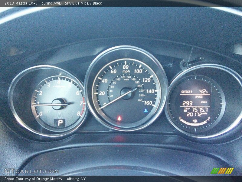 Sky Blue Mica / Black 2013 Mazda CX-5 Touring AWD