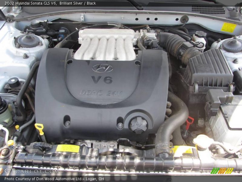 Brilliant Silver / Black 2002 Hyundai Sonata GLS V6