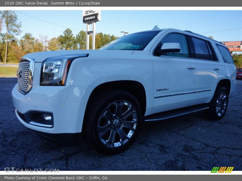 Summit White / Cocoa/Shale 2016 GMC Yukon Denali