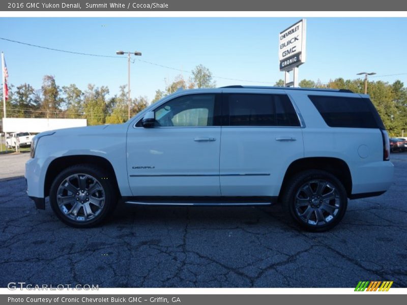 Summit White / Cocoa/Shale 2016 GMC Yukon Denali