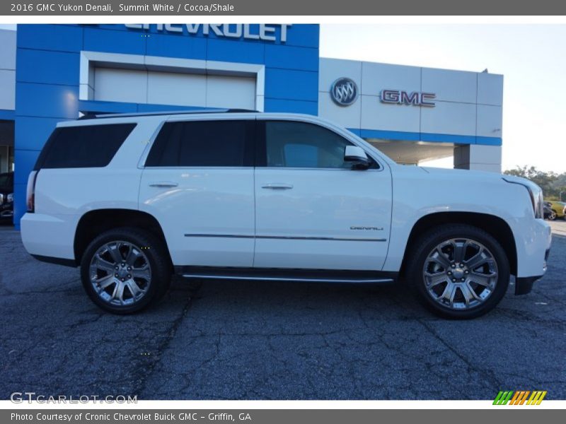 Summit White / Cocoa/Shale 2016 GMC Yukon Denali
