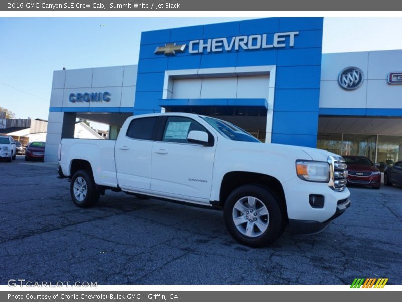 Summit White / Jet Black 2016 GMC Canyon SLE Crew Cab