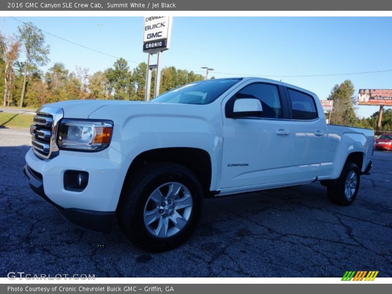Summit White / Jet Black 2016 GMC Canyon SLE Crew Cab
