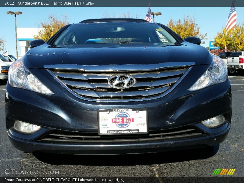Pacific Blue Pearl / Gray 2012 Hyundai Sonata SE