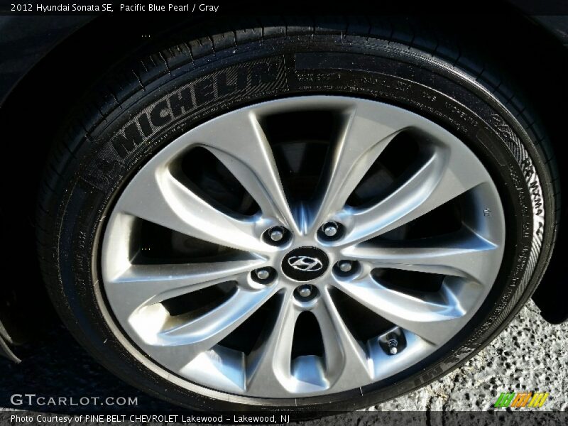 Pacific Blue Pearl / Gray 2012 Hyundai Sonata SE