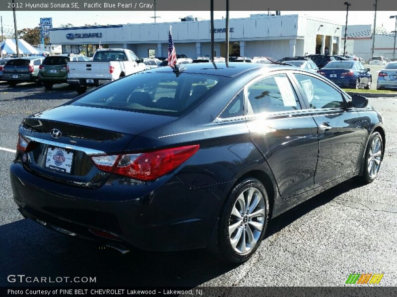 Pacific Blue Pearl / Gray 2012 Hyundai Sonata SE